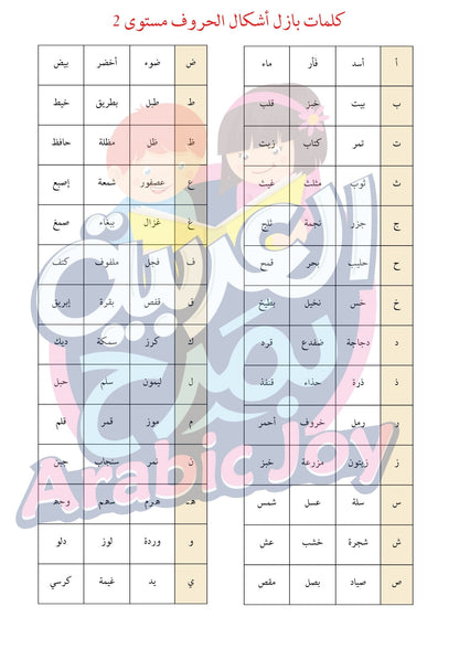 Arabic Letter Form Puzzles - بازل أشكال الحروف