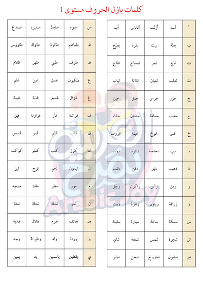 Arabic Alphabet Puzzles - 56 Page Digital PDF Download - بازل الحروف العربية - 56 صفحة تنزيل رقمي